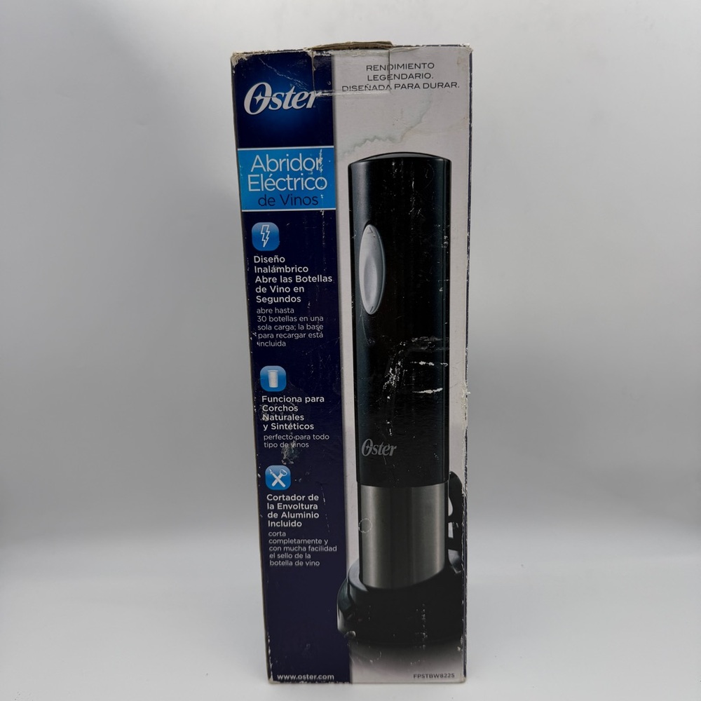 Oster Cordless Electric Wine Bottle Opener FPSTBW8225 Black